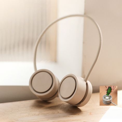 Mini Ventilateur Portable Léger à Trois Vitesses de Vent Commutables avec Batterie Rechargeable Intégrée pour Activités Intérieures et Extérieures (1/5)