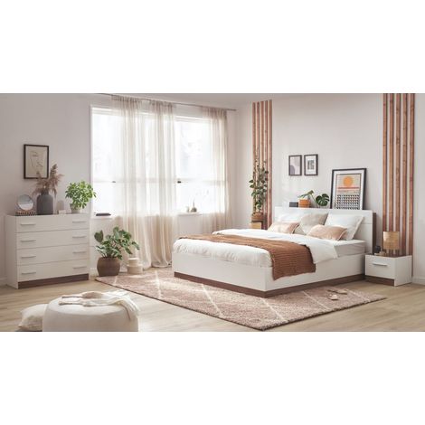BOBOCHIC - Ensemble ZENITA avec Lit coffre + Commode + 2 chevets 160x200 (1/5)