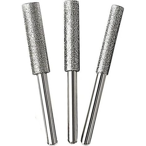Afilador de motosierra - Fresas cilíndricas de diamante de 4-5,5 mm, herramientas de tallado y afilado (3 unidades) (1/4)