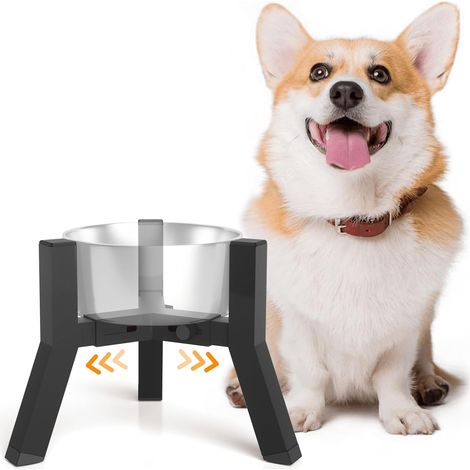 Support surélevé pour gamelle pour petits chiens, largeur réglable de 12,7 à 20,3 cm, support de gamelle surélevée pour nourriture pour chien, bol non inclus (1/5)