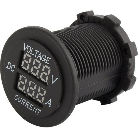Voltmetre Amperemetre Numerique - Haute précision Voiture Moto DC 12-24V Double LED Voltmètre numérique Ampèremètre Amp Voltmètre Guage (1/4)