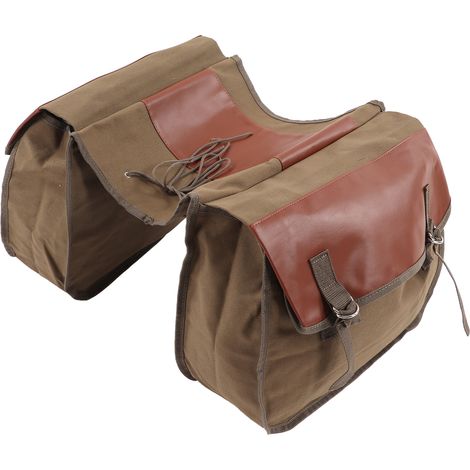 Sacoche arrière de vélo portable grande capacité pour cyclisme, bagage de selle de vélo de montagne, couleur kaki (1/5)