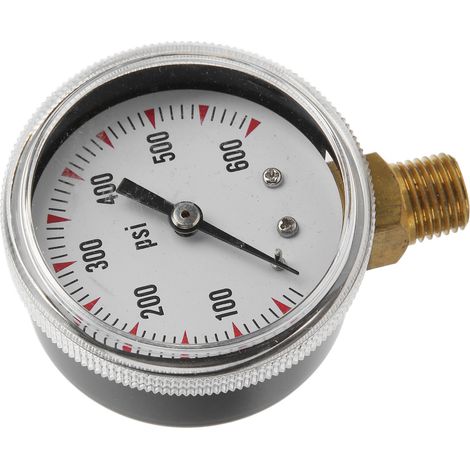 Manomètre radial Y50 0-600 psi avec raccord laiton 1/4 pouce NPT pour mesure pression eau air huile (1/5)