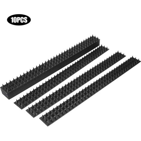Lot de 10 pics anti-escalade pour clôture de cour et de jardin, répulsifs pour oiseaux et voitures, pour la sécurité du jardin. (1/5)