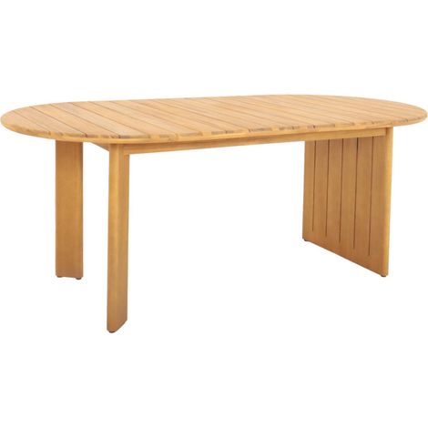sweeek - Ovaler Gartentisch aus Akazienholz 200cm für 6 Personen