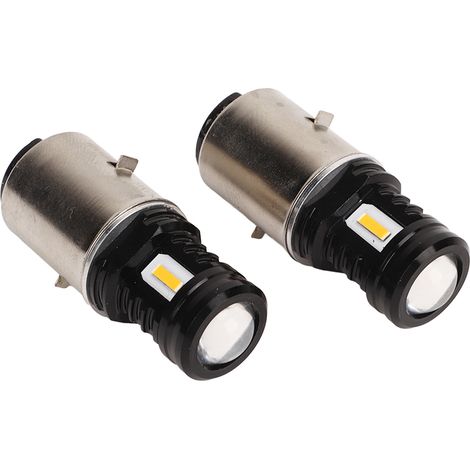Paire d'ampoules LED moto 120W 12-24V DC ultra lumineuses, phare universel pour ATV UTV moto, lumière jaune 3000K (1/5)