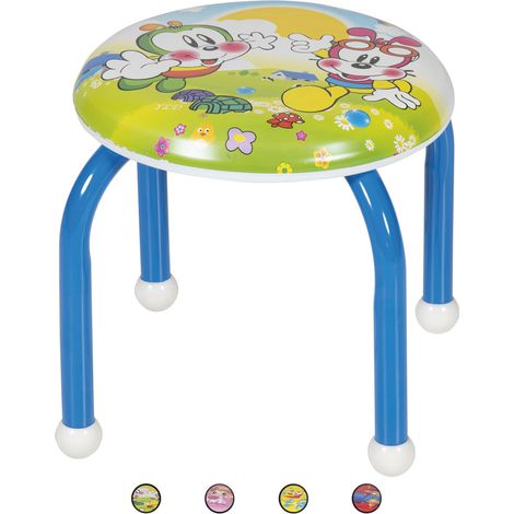 SGABELLO BIMBO CON SEDUTA IMBOTTITA 27X25.5 CM FANTASIE ASSORTITE (1/5)