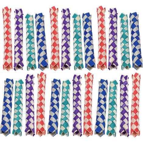24 pièces pièges à doigts oiseaux perroquets jouet à macher pièges en bambou chinois bricolage jouet pour les fêtes d'enfants (1/5)