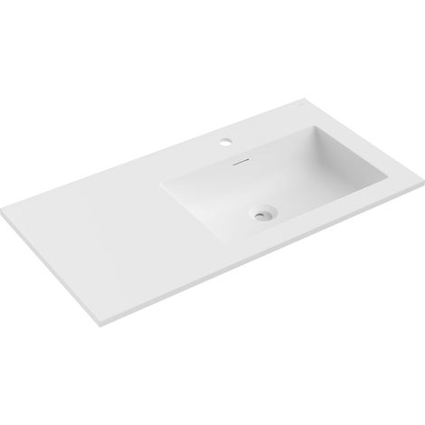 Mexen Otis lavabo empotrado encimera derecha 91 x 46,5 cm, blanco mate - 25189001P (1/3)