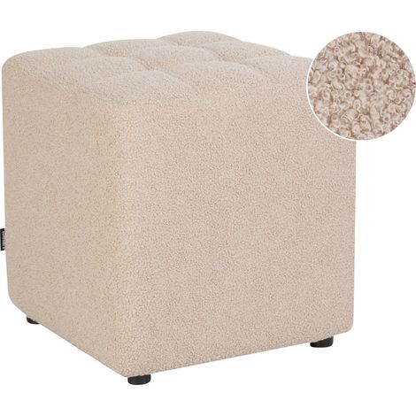 Pouf KANSAS Bouclé Beige