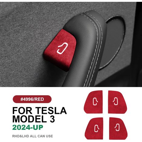 (Modèle 3 Highland B) Cache-interrupteur de porte en daim compatible avec Tesla Model 3 Highland (à partir de 2024) - Accessoires de protection et de décoration pour voiture (1/5)