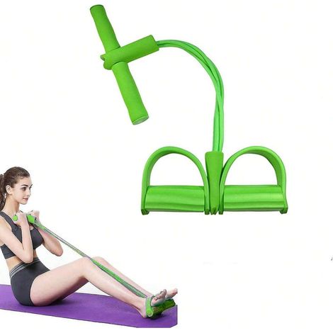 Banda de resistencia para pedales, cuerda de yoga para entrenamiento y estiramiento (verde) (1/5)
