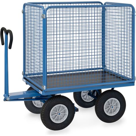 fetra Chariot à plateaux 6444P, revêtement poudre RAL 5007
