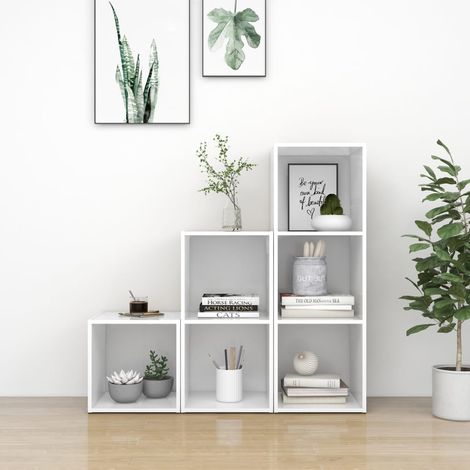 FIMEI Ensemble de meubles TV 3 pcs Blanc Aggloméré (1/5)