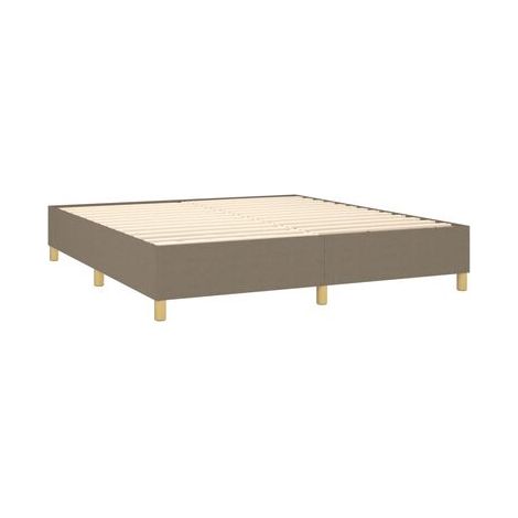 Sommier Snowco, matelas, éclairage LED, couleur taupe, 180 × 200 cm, tissu, tissu doux et respirant, éclairage led d’ambiance, pour chambre, confort quotidien, assemblage rapide (1/5)