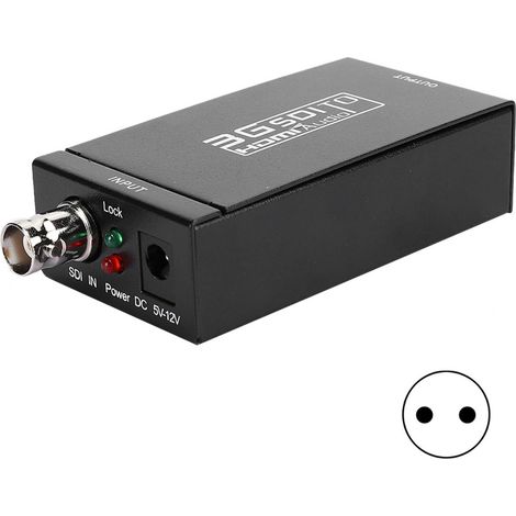 Convertisseur SDI vers HDMI - Entrée BNC 3G-SDI - Sortie HDMI 1.3 - Résolution jusqu'à 1080p@60Hz - Alimentation DC 5V-12V - Boîtier métallique noir - 1 pièce (1/5)