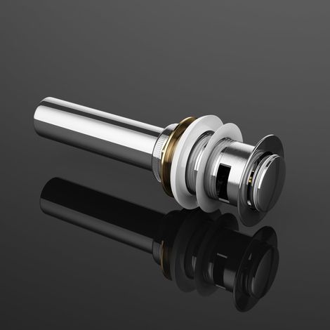 doporro Piletta di Scarico, Set di Pilette per Lavabo Valvola Push Up con Funzione Troppopieno PU02 (1/5)