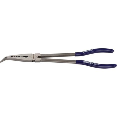 Pinza montaggio L.280mm pol.Ku.-rivestimento, punta 45 gradi, spazzolata PROMAT