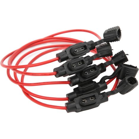 12V 30A Wasserdichter, hitzebeständiger Sicherungshalter, 5 Stück, faltbar, abnehmbar, staubdicht, Inline-Sicherungshalter (1/5)