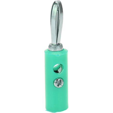 Connecteur Banane 4mm JT-002 Vert, Type Nouveau sans Soudure pour Matériel Éducatif et Pédagogique