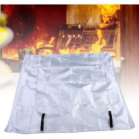 Lot de 8 couvertures anti-feu d'urgence pour la maison - 1 paquet de couvertures en fibre de verre de 1 m x 1 m, adaptées aux cuisines et aux maisons. (1/5)