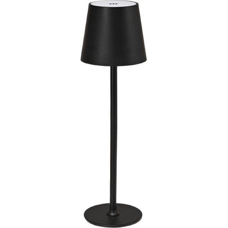 Lampe de table LED, lampe haute amovible (noir) 37.5cm, tricolore - sans gradation polaire, pour terrasse, terrasse, café, salon, chambre à coucher [Classe d'efficacité énergétique g]
