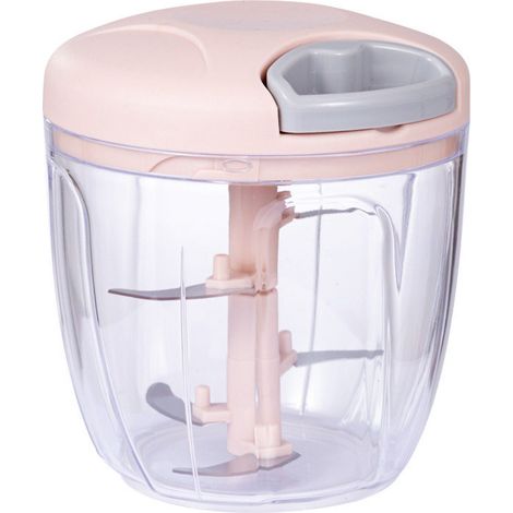 Hachoir Manuel À Cordon - Lame En Acier Inoxydable 420 - Pour Ail Oignon Carotte Tomate Viande - Capacité 500 ml Et 900 ml - Cuisine Maison Ou Professionnelle