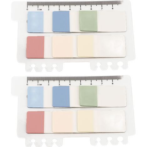 2 lots de notes adhésives transparentes, 6 couleurs morandi, étanches, en PET translucide, pour classement et indexation de fichiers (1/5)