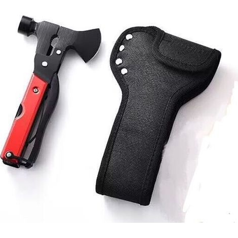 Camping Gear Multitool, chaussettes pour hommes, cadeaux pour hommes de Noël pour papa mari petit ami, 16 en 1 accessoires de camping Multitool hache, outil de camping avec hache, marteau, pince, cout (1/5)