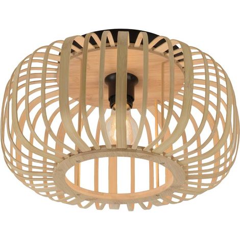 Plafoniera lampada da soffitto camera da letto luce legno naturale lampada da soggiorno D 42 cm (1/5)