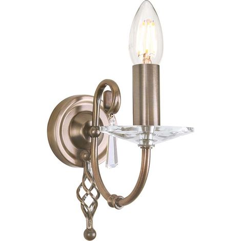 Elstead Aegean - 1 Licht Innenkerze Wandleuchte aus Messing, E14 (1/5)