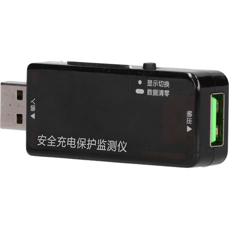 Testeur USB écran basse consommation, voltmètre enfichable double face, mesure courant et temps, affichage des données (1/5)