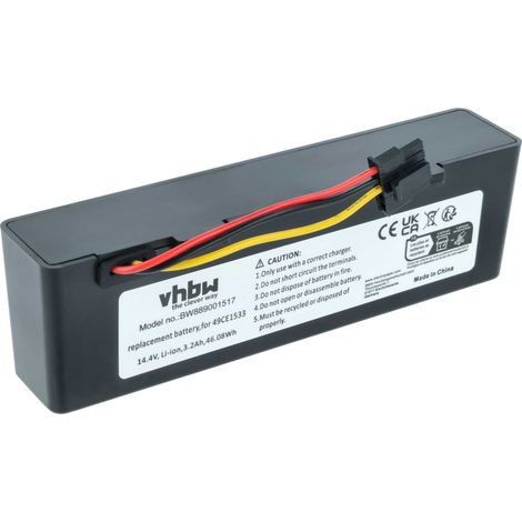 vhbw Batería reemplaza Cecotec 49CE1533 para robot limpieza (3200 mAh, 14,4 V, Li-Ion)