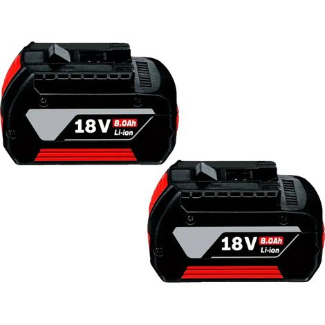Batterie Lithium Ion, 18V, 8000mAh Rechargeable, 8.0AH 2PCS (1/2)