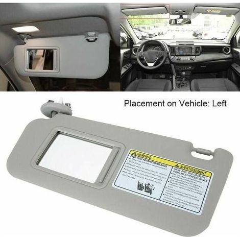 für Sonnenblende, linke Seite, Toyota RAV4 2006, originale Standard-Auto-Sonnenblende, ABS grau, linke Fahrerseite, Sonnenblende 74320-42501-B2, Autofenster-Sonnenblende. (1/4)
