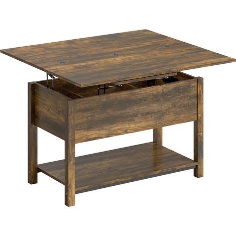 Table basse relevable extensible FANCY effet bois vieilli (1/5)