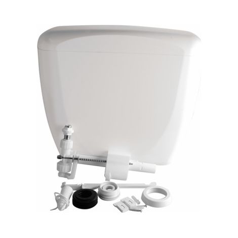 Siamp – Réservoir haut PRIMO 9l – Installation haute pour cuvette posée au sol – Fixation murale – Mécanisme de chasse 6l