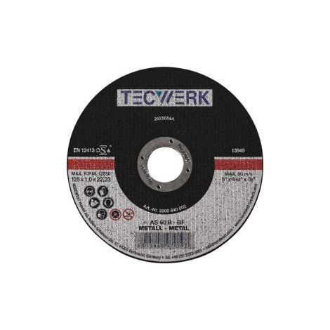 Disco  de  corte  D115x1mm  recto.  STA  agujero  22,23mm  TECWERK (1/2)
