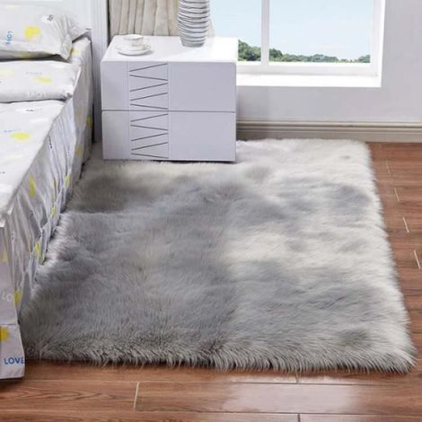 TAPIS DE SOL - TAPIS DE GYM - TAPIS DE YOGA TAPIS chambre Tapis Salon carpet d’enfant Shaggy Moquette Peau de mouton synthétique60 (1/3)