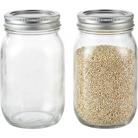 Barattoli per conserve Shteriva - Coperchio ermetico in due pezzi - 500 ml (1/5)