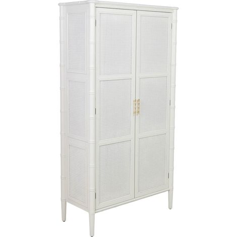 Armario de madera blanco 95x44x178h cm (1/5)