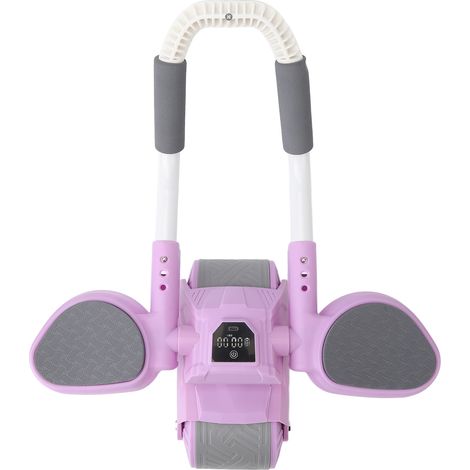 Roue abdominale fitness automatique anti-retour antidérapante rechargeable chronomètre aide planche homme femme violet (1/5)