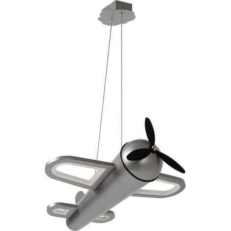 Lampe suspendue pour la chambre des enfants Fokker Gris métallique d’avion - 77490/26/15 (1/3)