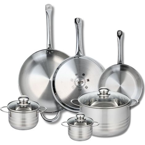 Ensemble de 3 Poêles de cuisson 24, 28 et 32 cm et 3 faitouts 12, 14 et 24 cm Elo Profi Brillant (1/5)
