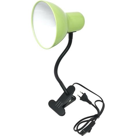 Lampada Lumetto Da Scrivania Braccio Flessibile Pinza Per Fissaggio Lume Verde (1/3)