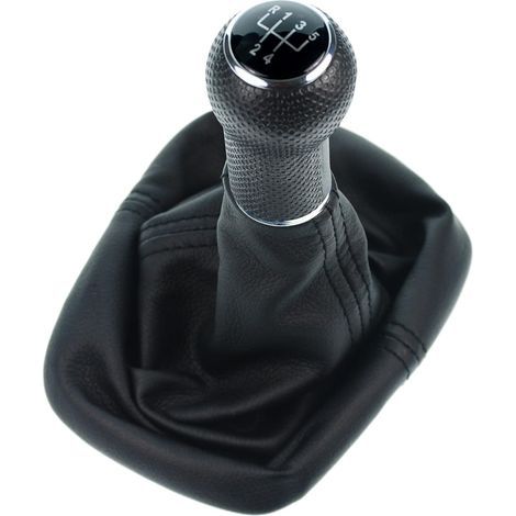 Soufflet Levier de Vitesse Pommeau de Vitesse 12mm compatible avec VW Golf 1 2 3 Polo 3 6N Boite 5 Vitesses Plug & Play Noir (1/4)