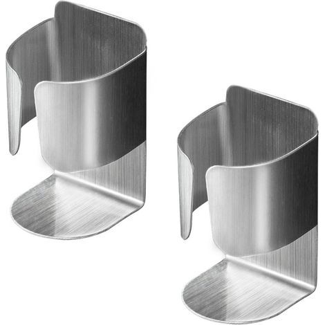 Support de Brosse à Dents Électrique, Organisateur de Dentifrice Mural Autocollant en Acier Inoxydable Multifonctionnel Support de 2 Accessoires pour Salle de Bain et Cuisine (1/5)