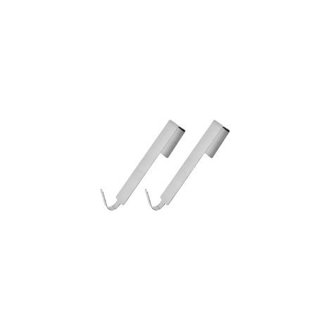 TAISHENGDA Lot de 2 Crochets Métalliques Intégrés pour Porte en Verre, Acier Inoxydable Résistant à la Rouille, Sans Perçage, Support pour Serviettes et Vêtements