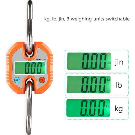 Mini Portable Electronic Scale Digital Luggage Scale Fish Scale with Zero Tracking and Tare Function 150kg Double-range Scale Digital Hanging Scale (1/4)
