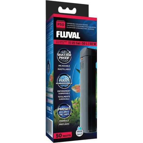 Fluval P50 Pre-set Calentador 24-26ºC, 50L